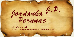 Jordanka Perunac vizit kartica